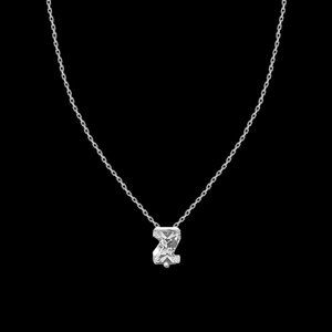 Crystal & Silvertone with Swarovski Alphabet Personalized Necklace -18" Letter-Z